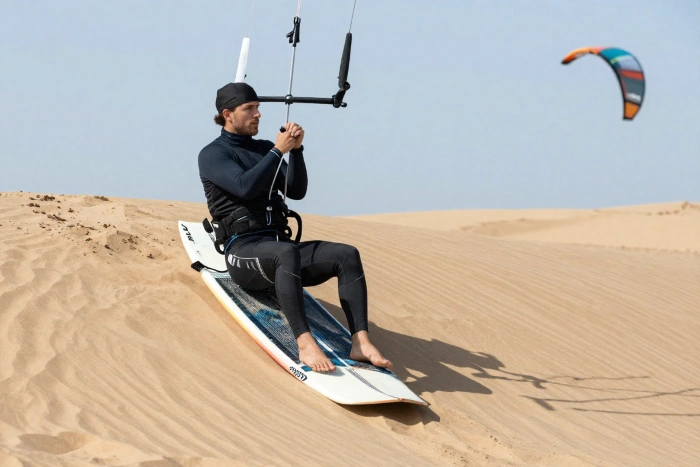 kitesurf dans le sable égyptien