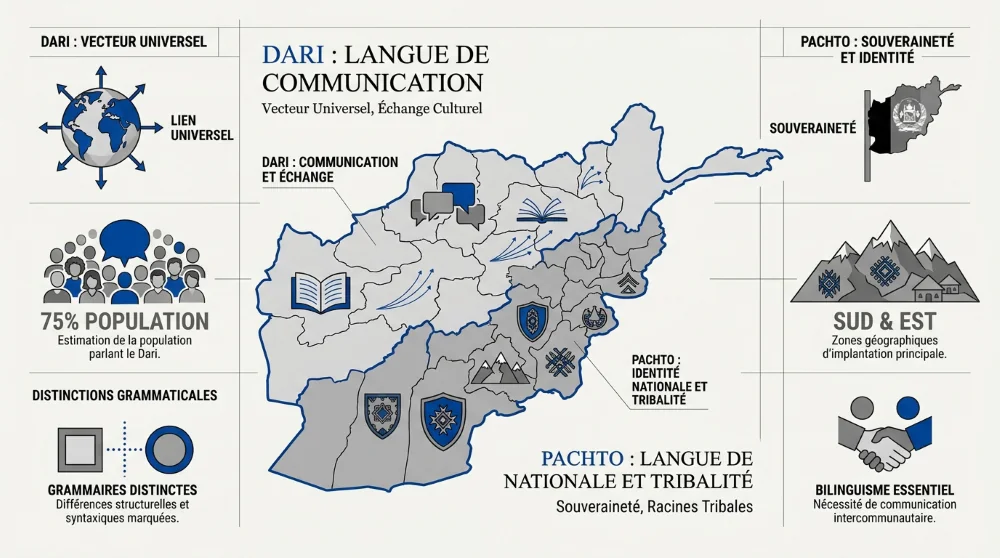 Dari, Pachto, langes parlées en Afghanistan