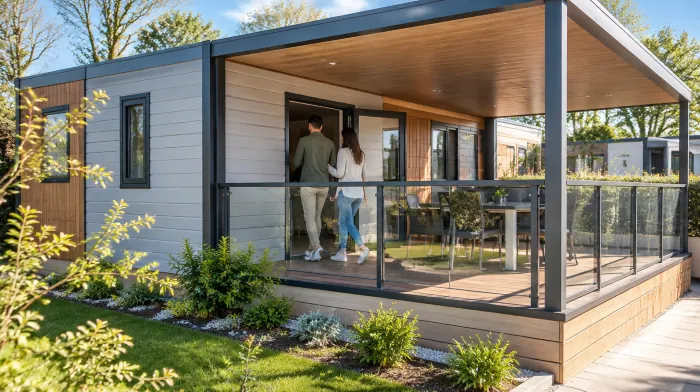 mobil-home neuf dans un camping